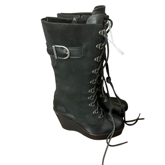 Harley-Davidson Women's Celina Black 10.75-Inch Fashion Wedge Boots Sz 7.5 - Picture 6 of 8
